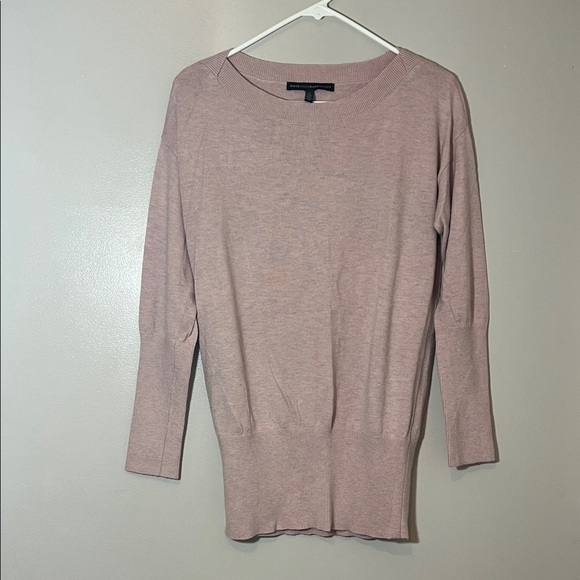 White House Black Market Sweaters - White House Black Market Light Pink Crew Neck Sweater Small